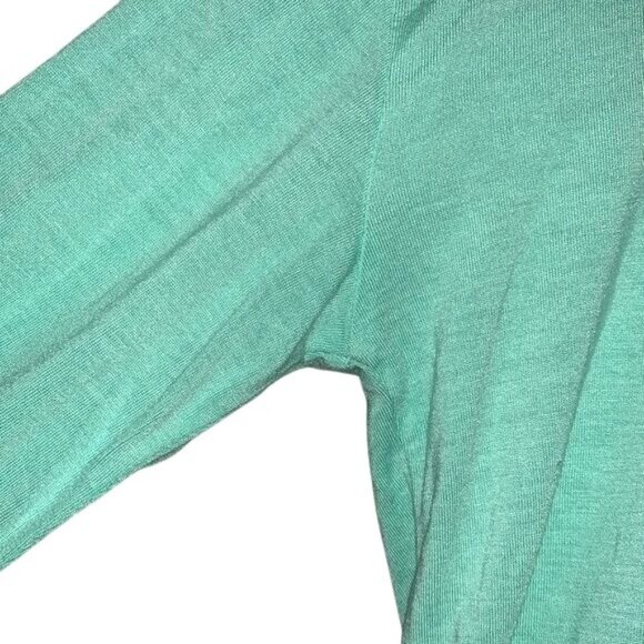 A.N.A Womens Mint Green 3/4 Sleeve High-Low Top L 100% Rayon Casual Loose Fit - Picture 3 of 6